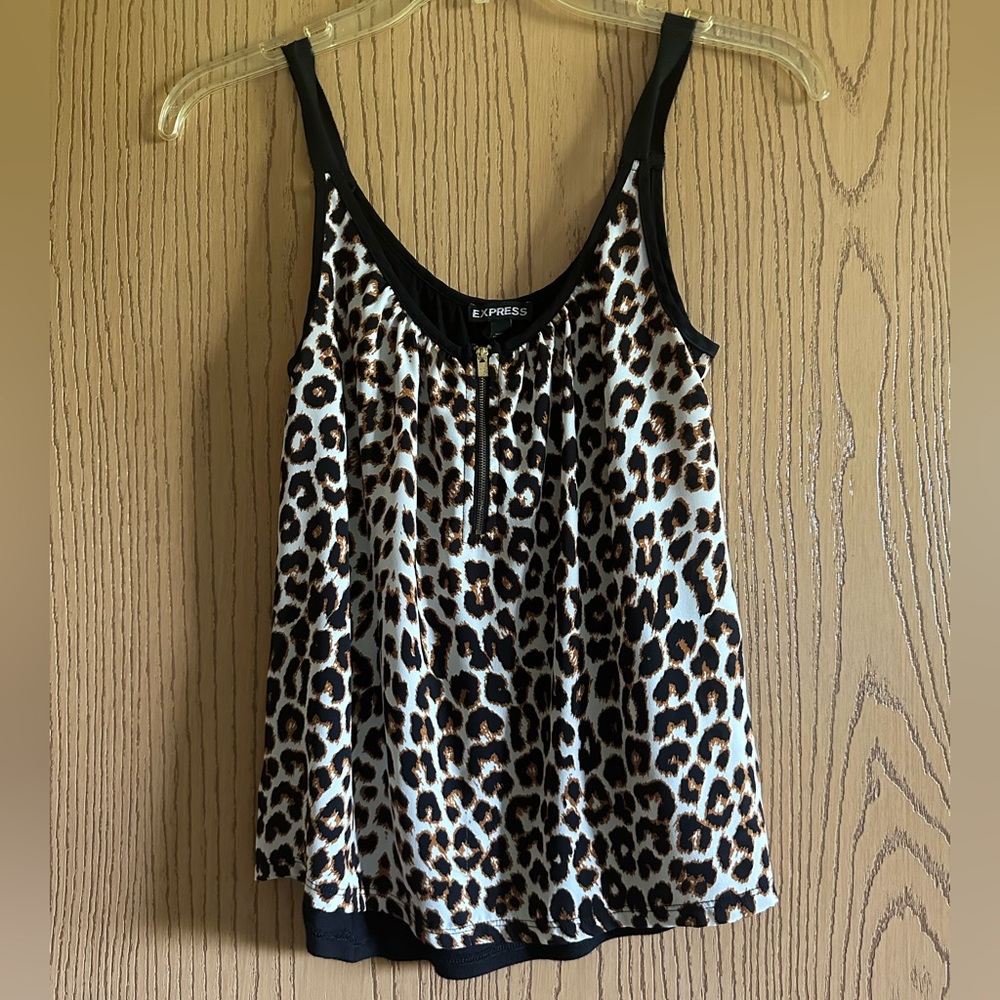Cheetah print tank top
